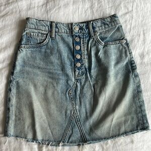 7 for All Mankind Denim Mini Skirt